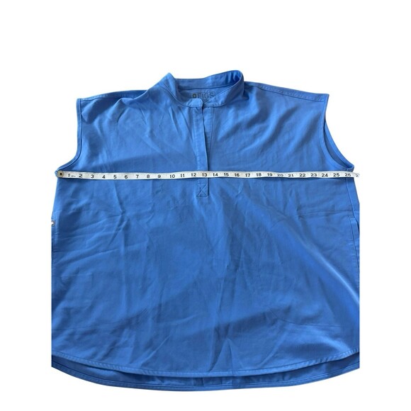 FIGS Rafaela Oversized Scrub Top Ceil Blue Technical Shirt XL - Picture 4 of 5